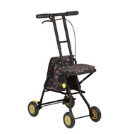 日本TacaoF 輕量型助行手推車 黑色碎花