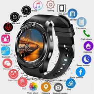 ♥คลังสินค้าพร้อม + Gratis Ongkir♥สมาร์ทวอท์ช V8นาฬิกากีฬาบลูทูธ Android สนับสนุน TF SIM Smartwatch