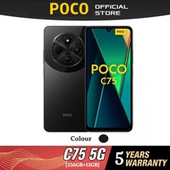 [DIHANTAR DALAM MASA 12 JAM] POCO C75 5G Telefon Pintar (256GB+12GB) | Mediatek Helio G81 Ultra | Pa