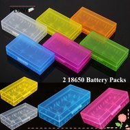 PEONYSG Battery , 4 AA AA Anti-slip 18650 Battery Box,  Portable Plastic Coloful Rechargeable Batter