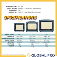 HIGH POWER Solar Floodlight Rechargeable LED Work Light Lampu Solar ortable Solar Flood Light SOS Po