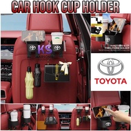TOYOTA Car Backseat Hook Hanging Bottle Cup Holder Interior Car Accessories Aksesori Kereta Multifun