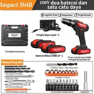 REAIM 2 Baterai Impact Cordless Drill Mesin Bor tanpa kabel Untuk Tembok Beton Elektrik Drill Baterai Mesin bor cordless bor listrik Model: reaim-dcdz001