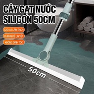 50cm Wide Silicone Wiper Mop Rotates 180 - Multifunctional Silicone Wiper for Cleaning Bathroom Balc