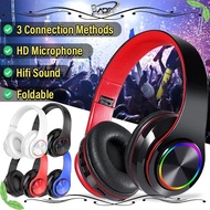 B39 Wireless Headset Bluetooth 5.0 Colorful LED Bass Stereo Wireless Headphones Ove-Ear Headphones