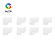 GOGOU 8pcs LED Strip Light Connector, COB Solderless COB Connector, Durable Transparent L Shaped Con