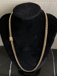 Nathalias NY สร้อยคอโซ่ไมอามี่คิวบันกึ่งตัน ทองคำแท้ 10K 6.10 มม. Semi Solid Miami Cuban Chain