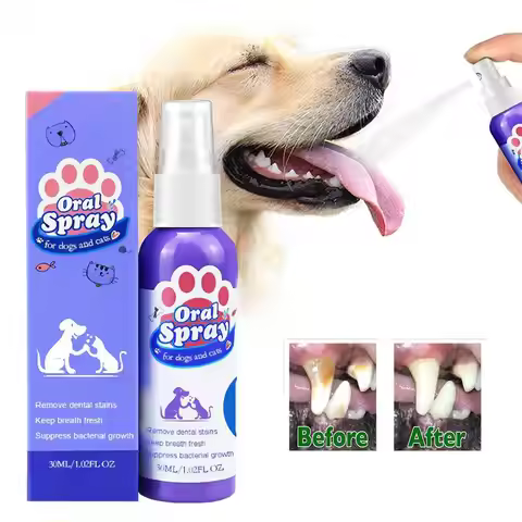 Pet Spray Dog Oral Care 30ml Pet Freshener Supply Deodorant Bad Breath Teeth Cleaning Plaque Care Re