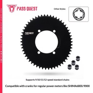 PASS QUEST X110bcd Oval Single Disc 6800 4700 Road Bike 4 Claw Positive Negative Chainring