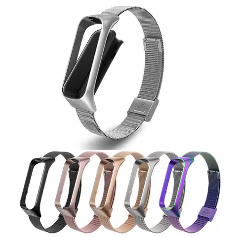 UTHAI Metal Strap for Samsung Galaxy Fit 2 Smart Watch Bracelet Stainless Steel Magnetic Watchband