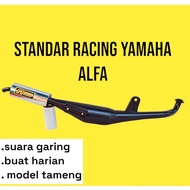 Yamaha Alfa 2-stroke Motorcycle Exhaust, Crunchy Sound, Kemrincing Shield, AHM Model, Standard type Racing