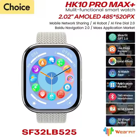 HK10 Pro Max AMOLED smartwatch 1GB ROM NFC Bluetooth 46mm local music recording men's and women's sm
