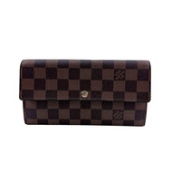 【二手】LOUIS VUITTON ) N61734 Portefeuille Sarah Damier 長版錢包，可作卡包、零錢包，ブラウン