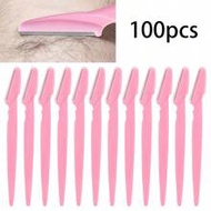 100pcs/Set Multicolor Grooming Eyebrow Razor & Shaver Set, Eyebrow Trimmer & Shaver, Exfoliating Der