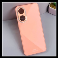 oppo reno 8t 5g / 4g hard case ume crystal glass original soft cover - pink oppo reno 8t 4g