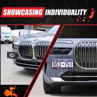 For BMW 7 Series 2023-2024 Aluminum Alloy Black Car Front Bumper License Plate Holder Car Accessorie