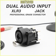 RUN 1 5 10Pcs 3 Pin Female To 6 35mm Male 6 35mm Port Connector Accessories