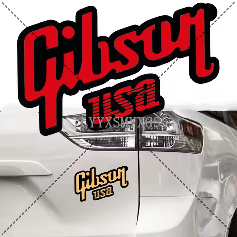 Personality Custom Gibson Logo Car Sticker Laptop Bumper Wall Truck Van Helmet Racing Camper Vinyl D
