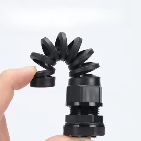 2pcs Cable Glands Waterproof Anti-Bending PG7 PG9 PG11 PG13.5 PG16 PG19 PG21 Plastic Torsion-proof J