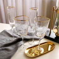 Champagne or Wine Glasses with Gold Rim Champagne or Wine Glasses with Gold Rim