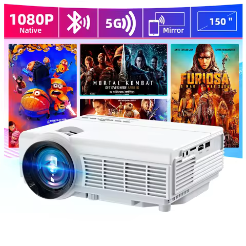 Powerful Native 4K Projector Q5 Bluetooth Proyector WiFi Screen Mirroring 1080P Portable Movie Proje