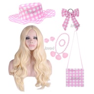 2023 TV Movies Barbie Bag Necklace Earrings Bracelet Wig Pink Girls Halloween Birthday Pink Series B