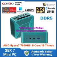 SER7 Beelink ใหม่ Ryzen7 7840HS ได้ถึง65W คอมพิวเตอร์ขนาดเล็ก DDR5 32GB SSD 500GB SSD NVME คีย์บอร์ดเกม Wifi6