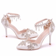 9cm high-heeled women's wedding shoes