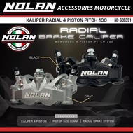 NOLAN Caliper Radial Brake 4 Piston SCB391 Pitch 100 Universal RightKiri Full Aluminum Alloy Materia