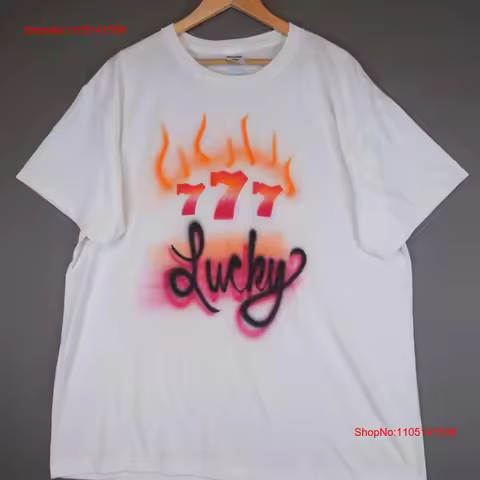 2000s Jerzees 777 Lucky Slot Machine Airbrush T Shirt Men's Size XL vintage Washed Slightly designer
