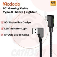 Mcdodo 90 Degree Fast Charging Vinyl Series USB-L Micro Usb Type C 3A Max CA751/CA753/CA752
