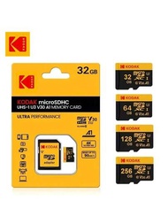 柯達 256GB Micro SD 記憶卡 90MB/s U3 UHS-I 32GB、64GB、128GB 512GB、4K 高清 USB 讀卡機和適配器萬聖節禮物