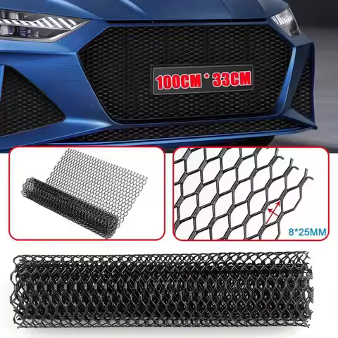 40''x13'' /8x25mm Universal Aluminum Mesh Grill Cover Car Bumper Fender Vent Grille Net