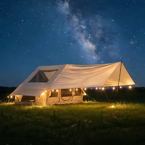 Inflatable Tent with Awning,Blow up Tent,Hot Tent with Pump and Stove Jack, Inflatable Tent for Camp