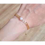 Pearl 14k Gold Plated Bracelet