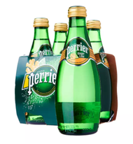 A box of 24btls x 330ml - Perrier Natural Sparkling Mineral Water (Glass)