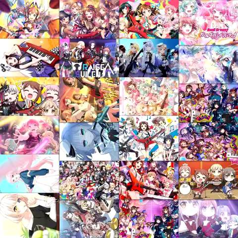 10/30/63pcs Mixed BanG Dream Anime Stickers Kawaii Toyama Kasumi Sticker Scrapbooking Laptop Guitar 