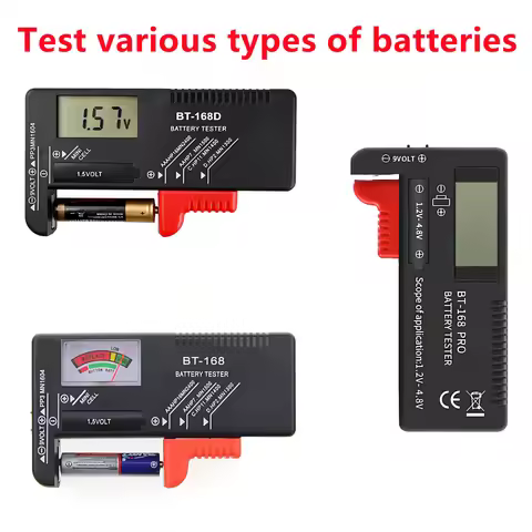 BT-168 Pro BT-168D BT-168 Digital Battery Tester LCD Display C D N AA AAA 9V 1.5V Button Cell Batter