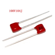 20PCS 100V104J CBB Pitch 5mm 100NF 0.1UF 100V 104J 104 CBB Polypropylene Film Capacitor