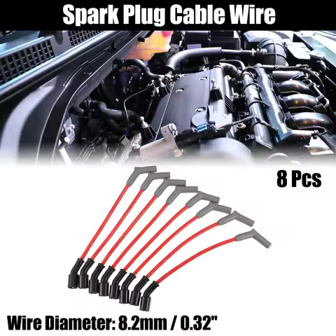 UXCELL 8pcs 8.2mm 45 Degree Spark Plug Ignition Wire for LS1 for LS2 for LS3 for LS6 for LS7 for LSA