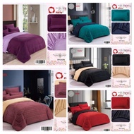 7 in 1 High Quality Cotton Euro Collection Hotel style 1200TC Fitted Bedsheet 2 tone set with Comfor