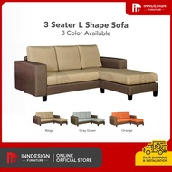 [LOCAL SELLER] Max 3 Seater Fabric L Shape Sofa / Pocketed Spring Seat (Washable Sofa / Back Cushion)