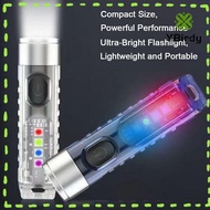 YRBWDYZDH Mini Keychain Flashlight, Type-C Fast Charging Super Bright Light LED Flashlight, Mini Siz