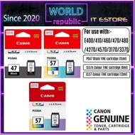 Canon PG47 CL57 CL57s Original Ink Cartridges PG-47 PG 47 Black / CL-57 CL 57 / CL-57S CL 57S Color 