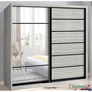 8ft x 8ft Wardrobe/ 8ft x 8ft Almari Baju/ 2 Sliding Door Wardrobe 8ft x 8ft