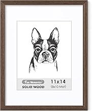 11x14 Picture Frame, 11 x 14 Wood Frame Photo Frame, Display Photos 8x10 with Mat or 11x14 Without Mat, 11"x14" Oak Picture Frame, 11x14 Picture Frame Wood for Wall Mounted