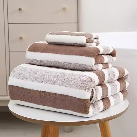 70x140cm Thickened Absorbent Bath Towel Soft Face Towel for Bathroom Home Comfortable Couple's Large