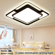 Tricolor LED ceiling light Bedroom ceiling lights Remote control dimming ceiling lamp