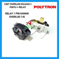 Overlud Relay Ptc Kulkas 2 Pintu Polytron / Overlud 1/6-Relay 1 Pin