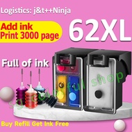 HP 62XL ink HP 62 black HP62XL refillable ink cartridge Compatible for HP 5540 5542 5544 5545 5640 5